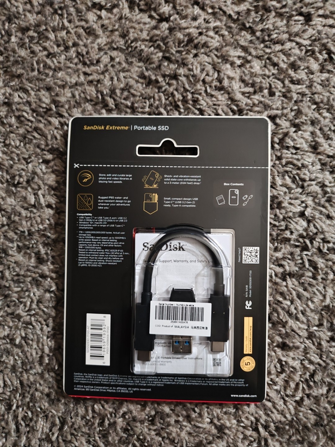 SanDisk Extreme Portable SSD V2 1TB