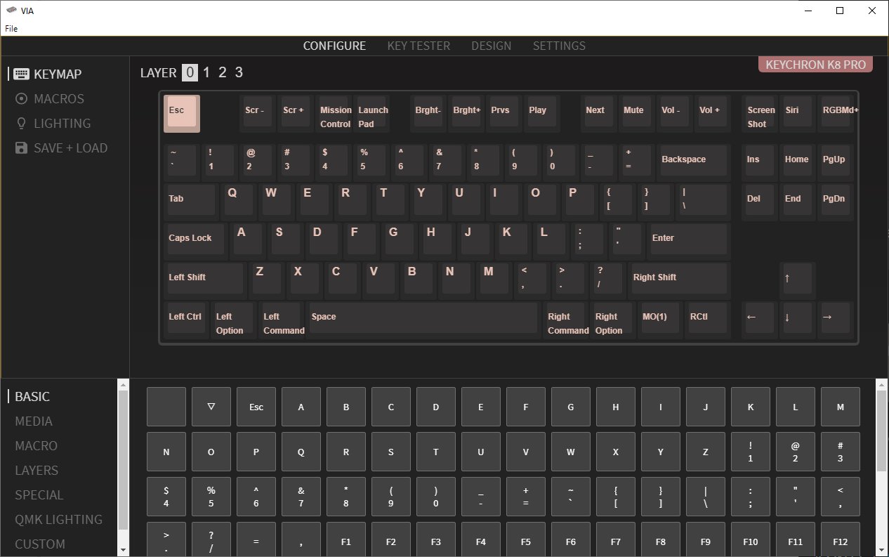 Keychron K8 Pro QMK/VIA Wireless Mechanical Keyboard