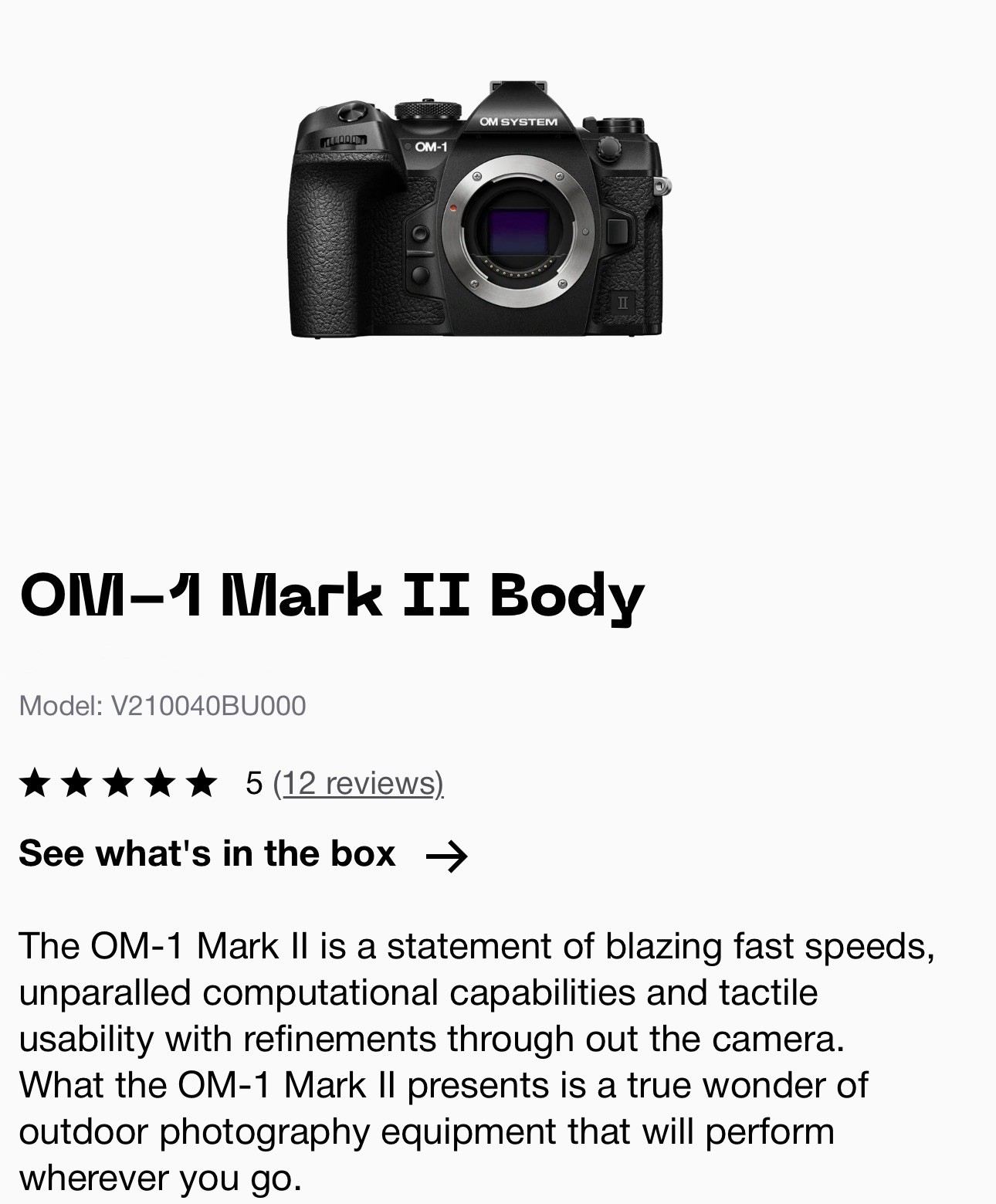 OM System OM-1 Mark II