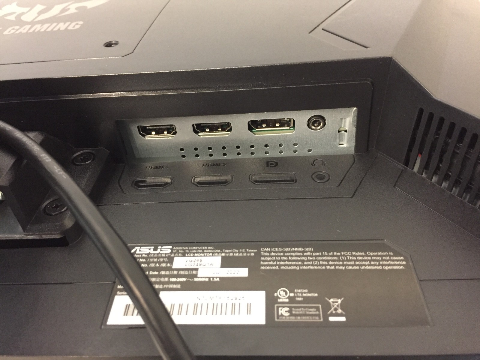 ASUS TUF Gaming VG249Q1A 23.8″ FHD 165Hz Monitor