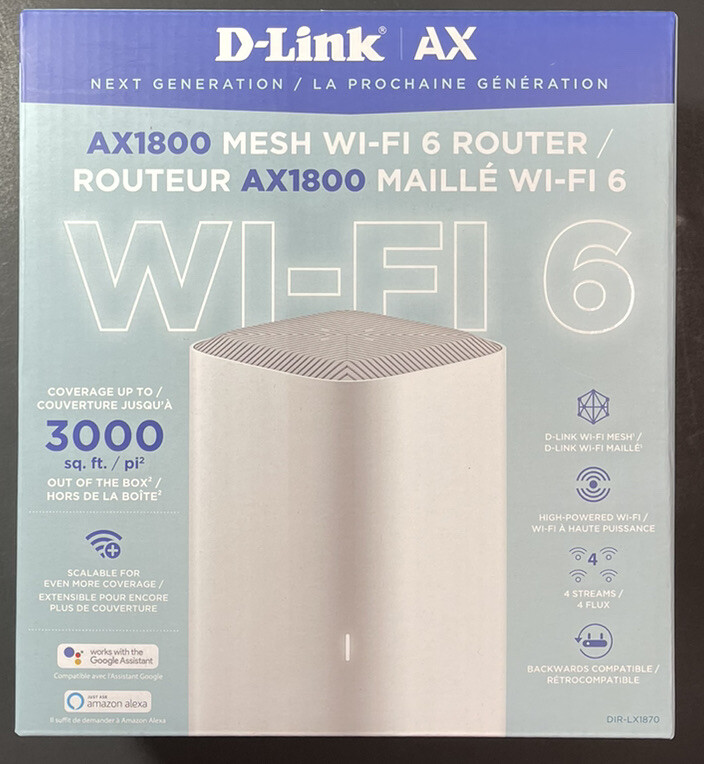 D-Link DIR-X1860 AX1800 WiFi 6 Router