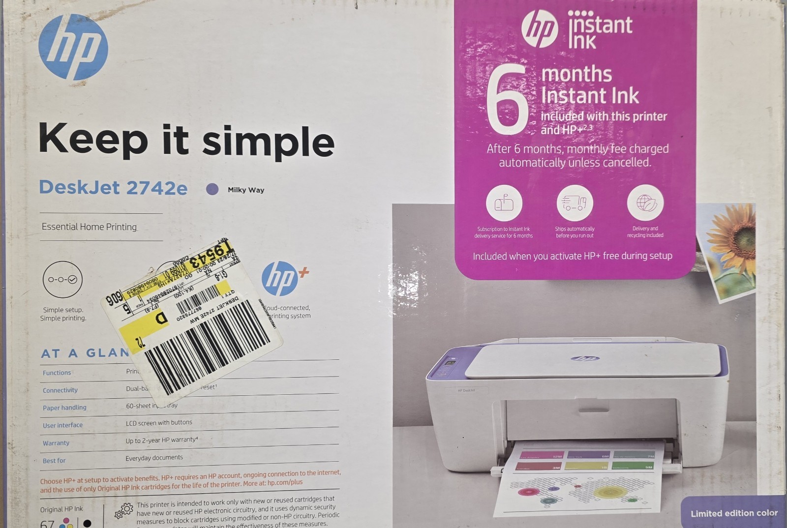 HP DeskJet 2720e All-in-One Inkjet Printer