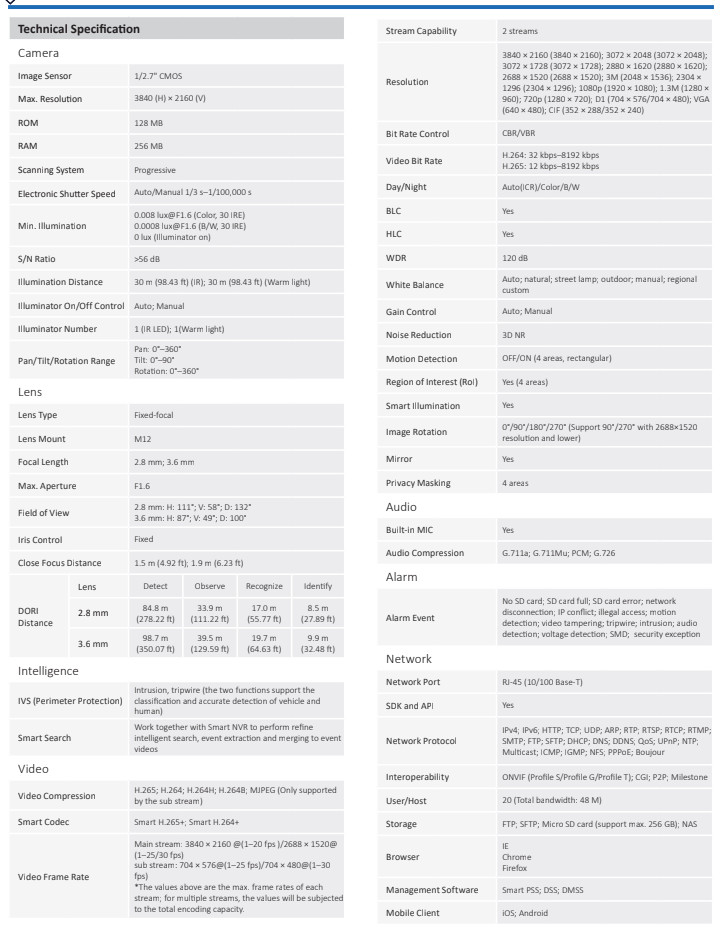 Dahua IPC-HFW2439S-SA-LED 4MP Full-Color Bullet Camera